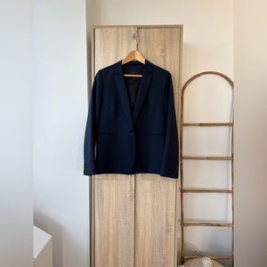 Blazer in Italian Stretch Wool, Navy, Size 10